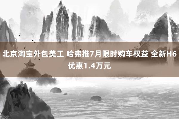 北京淘宝外包美工 哈弗推7月限时购车权益 全新H6优惠1.4万元