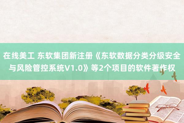 在线美工 东软集团新注册《东软数据分类分级安全与风险管控系统V1.0》等2个项目的软件著作权