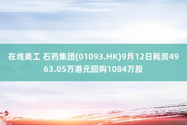 在线美工 石药集团(01093.HK)9月12日耗资4963.05万港元回购1084万股